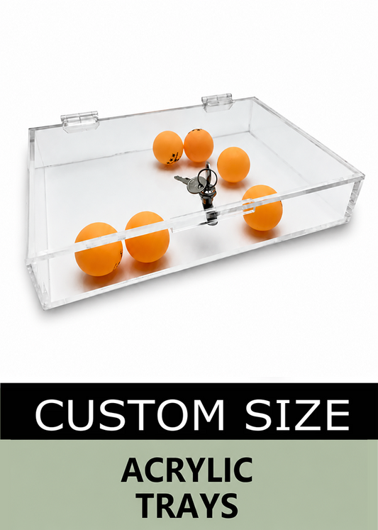 Flat Locking Acrylic Display Case - Custom Size