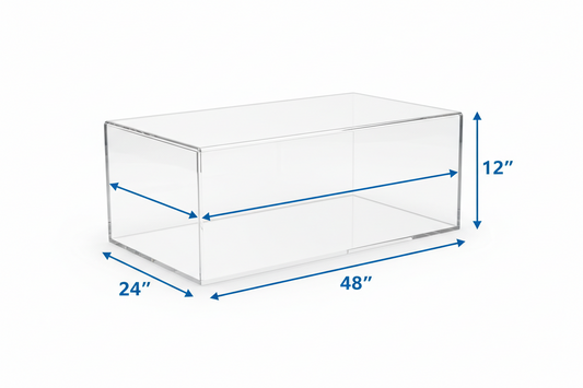 Custom Made 5 Sided Lucite Plexiglass Display Box