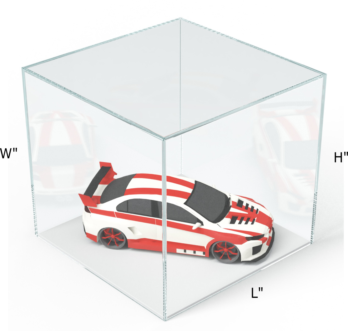 acrylic display box case with easy removable clear base