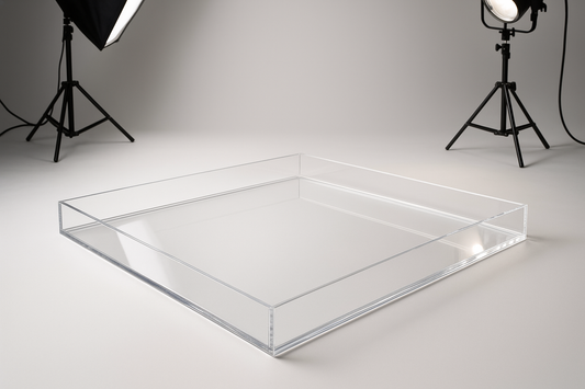 Custom-made Made Acrylic Tray For Photography / Videography 36 x 36 x 3 Inches tall 