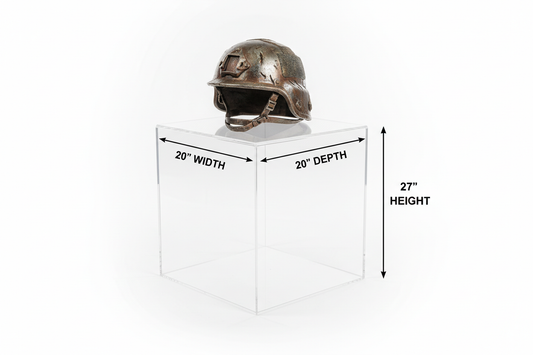 Pleximart fabricating custom made clear acrylic display pedestals