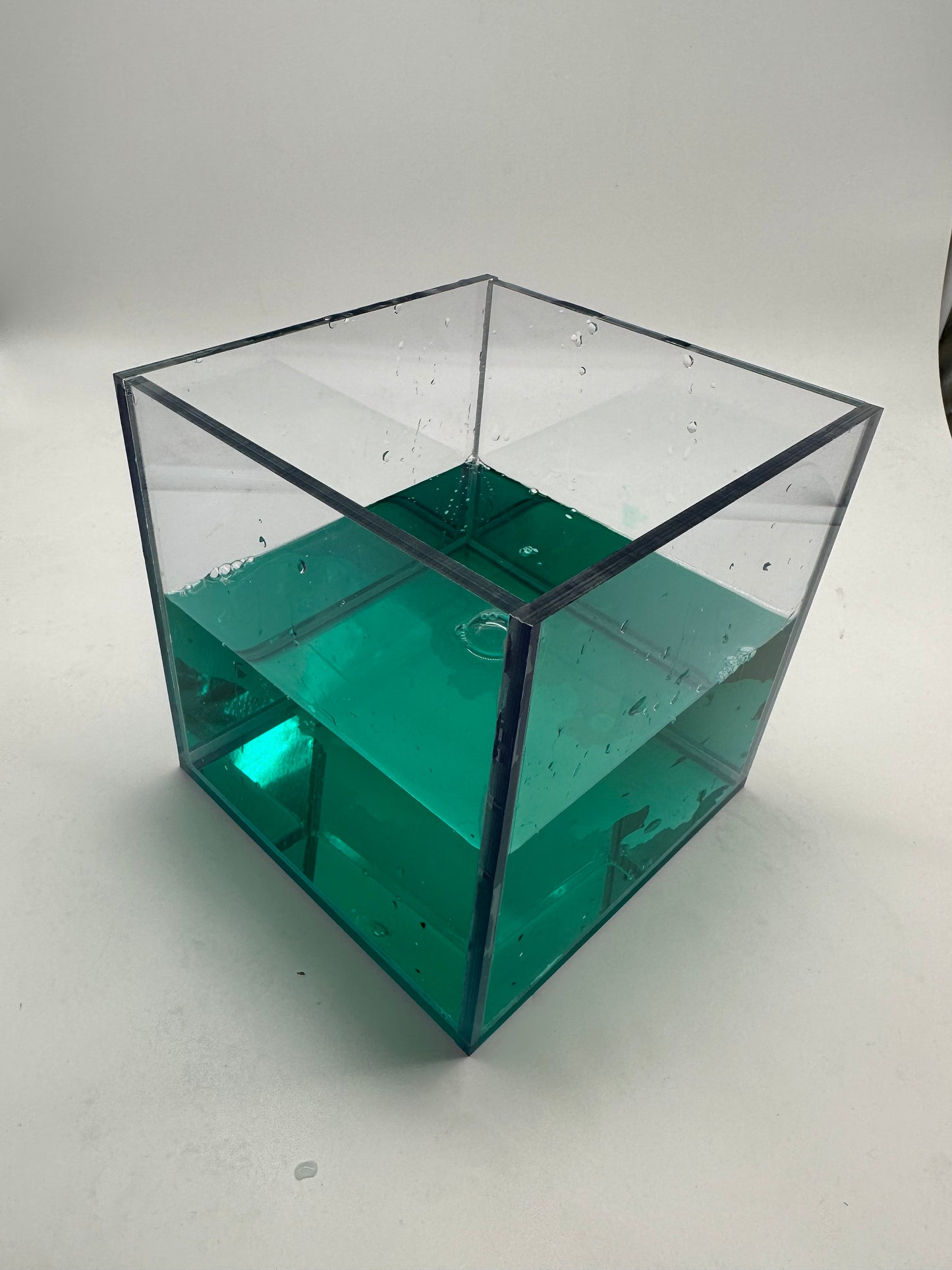 Custom Made Watertight Clear Acrylic Box - Cube