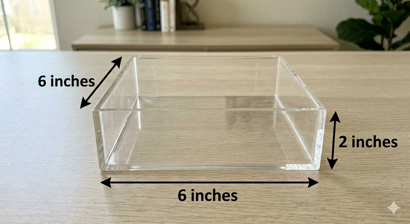 Custom Made Small Clear Acrylic Plexiglass Trays