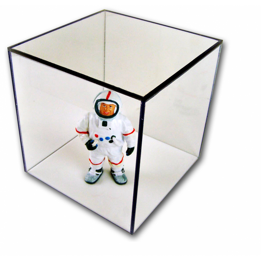 3/16" Acrylic Display Boxes W/ White Bases