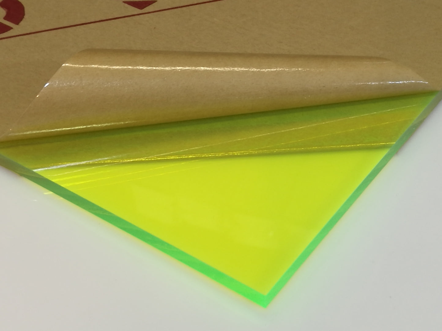 1/4" Thick Green Fluorescent Plexiglass Sheets